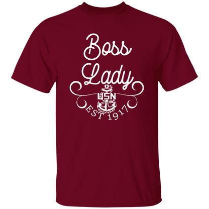 Boss Lady White Design 5.3 oz. T-Shirt