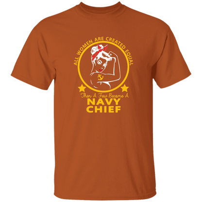 Navy Girl Chief Gold 5.3 oz. T-Shirt