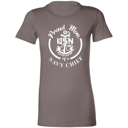 Proud Mom White Design  Ladies' Favorite T-Shirt