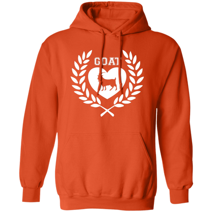 Goat Wreath White Pullover Hoodie