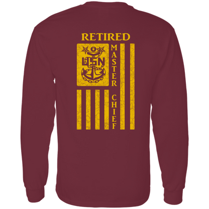 Retired Master Chief Flag FB LS T-Shirt 5.3 oz.