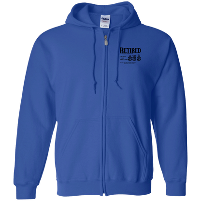 Retired Definition Zip Up Hooded Sweatshirt