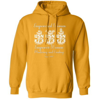 Empowered Women White Design Pullover Hoodie