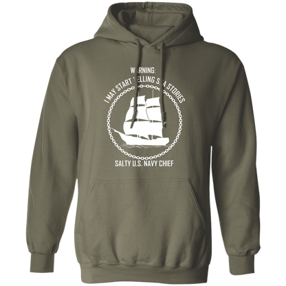 Salty Sea Story White Pullover Hoodie