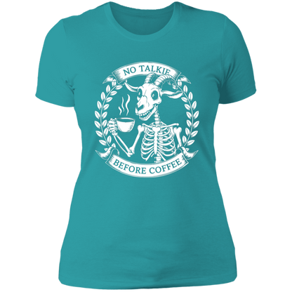 No Talkie Before Coffee Ladies'  T-Shirt