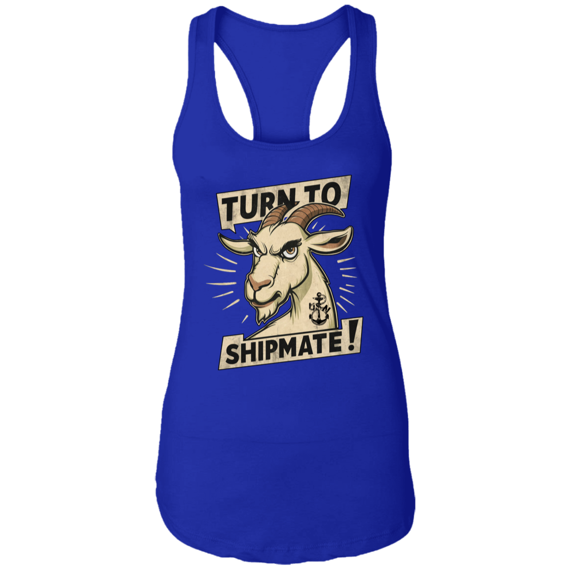 Turn To Shipmate Ladies Racerback Tank