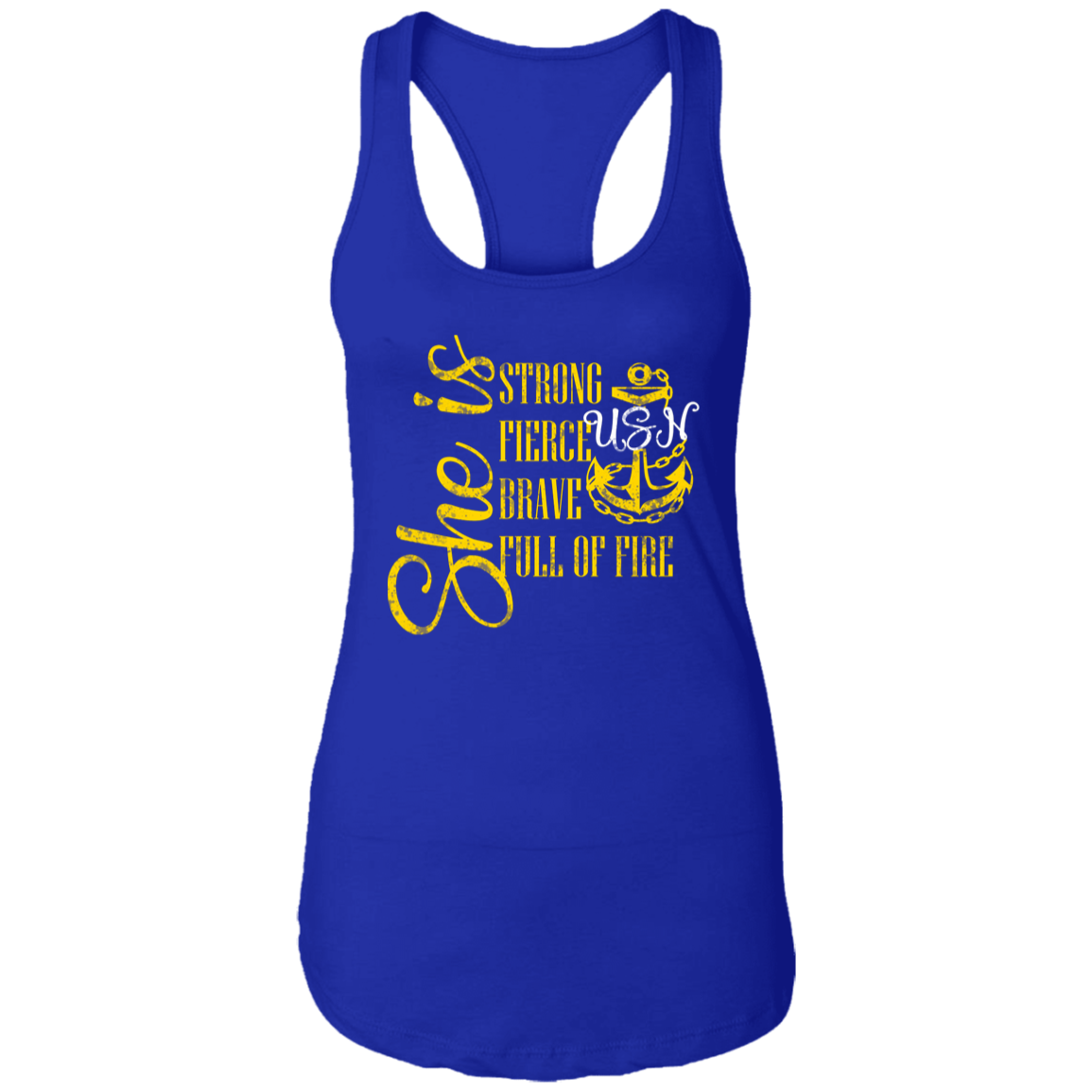 She Is Gold Ladies Racerback Tank