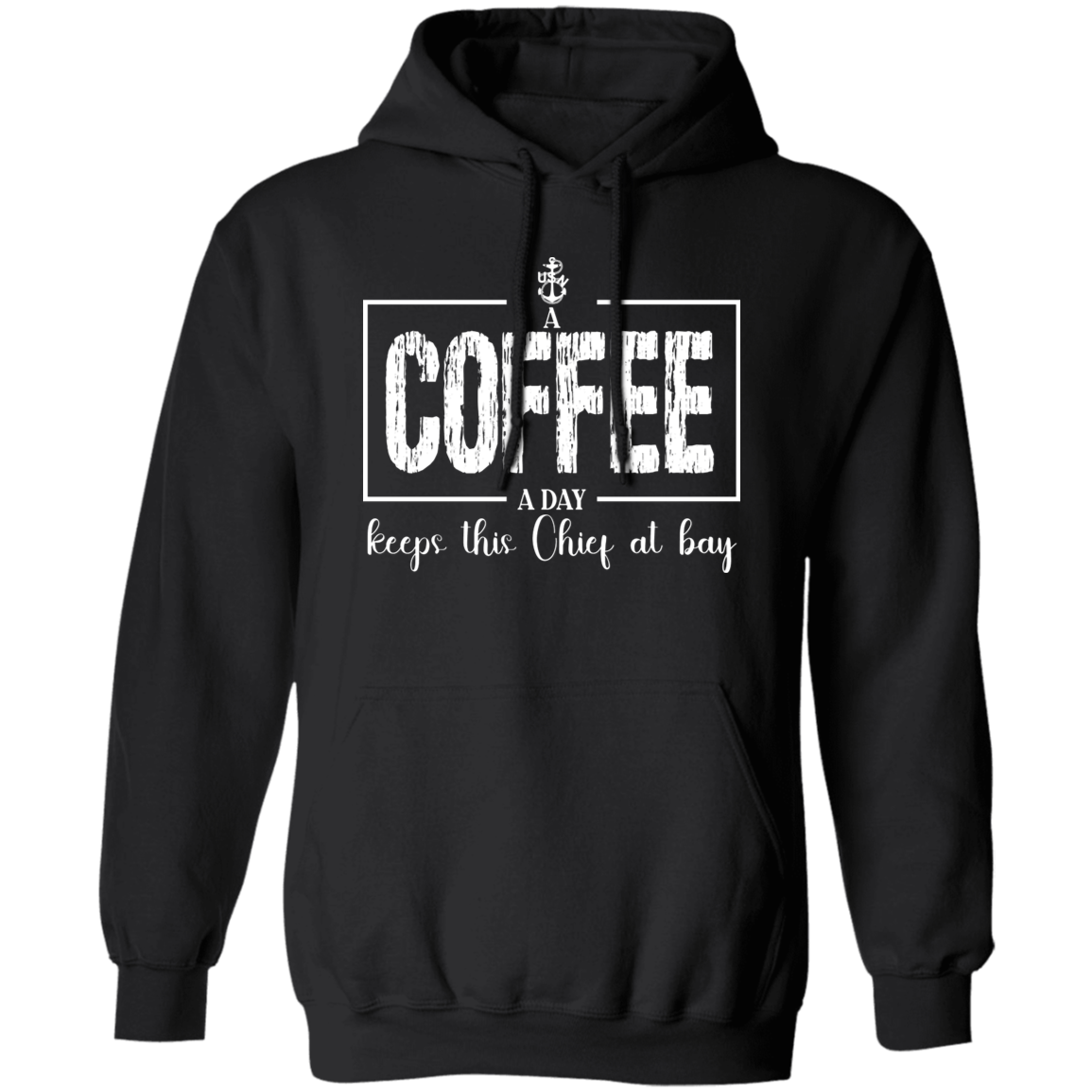 A Coffee a Day White Design Pullover Hoodie