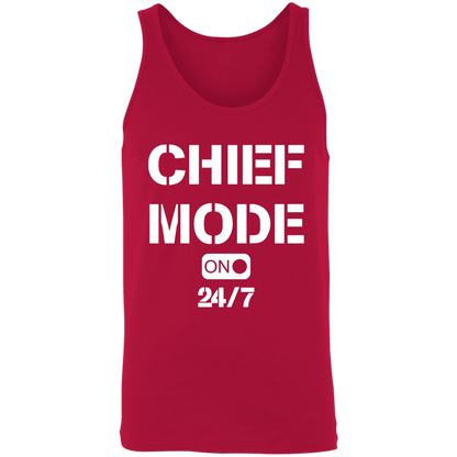 Chief Mode White Unisex Tank