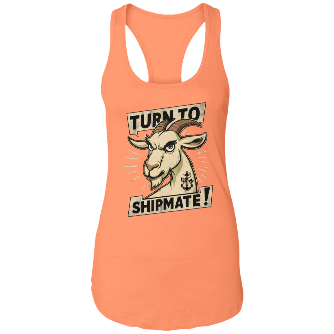 Turn To Shipmate Ladies Racerback Tank