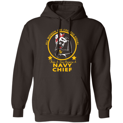 Navy Girl Chief Gold Pullover Hoodie