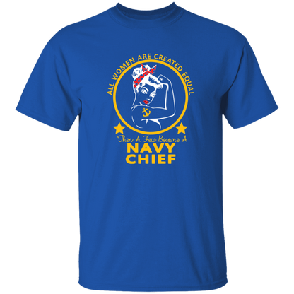 Navy Girl Chief Gold 5.3 oz. T-Shirt