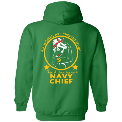 Navy Girl Front and Back Pullover Hoodie
