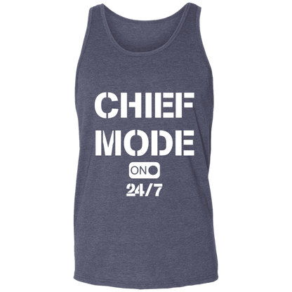 Chief Mode White Unisex Tank