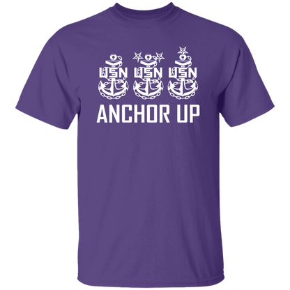 Anchor Up White Design  5.3 oz. T-Shirt
