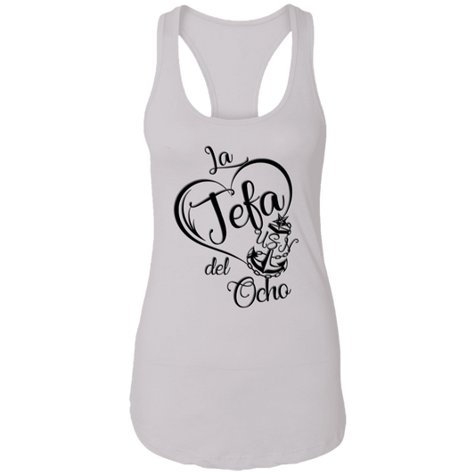 La Jefa del Ocho Ladies Racerback Tank