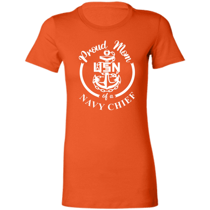 Proud Mom White Design  Ladies' Favorite T-Shirt
