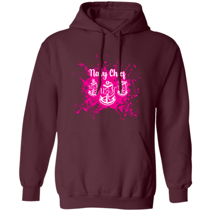 Navy Chief Pink Paint Pullover Hoodie