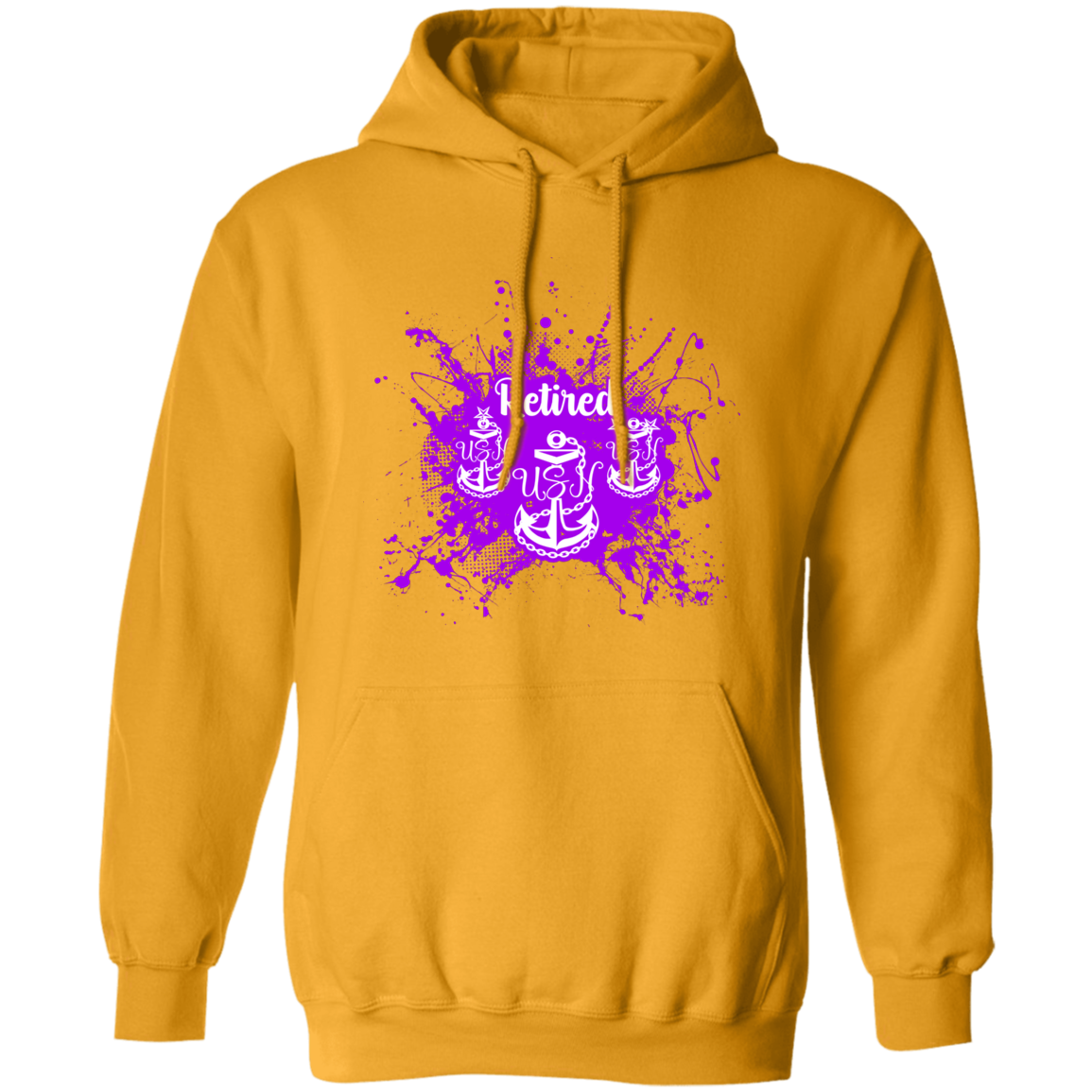 Retired Chief Purple Paint  Pullover Hoodie