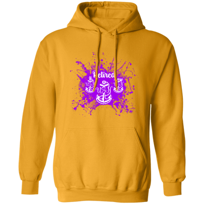 Retired Chief Purple Paint  Pullover Hoodie