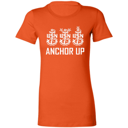 Anchor Up White Design  Ladies' Favorite T-Shirt