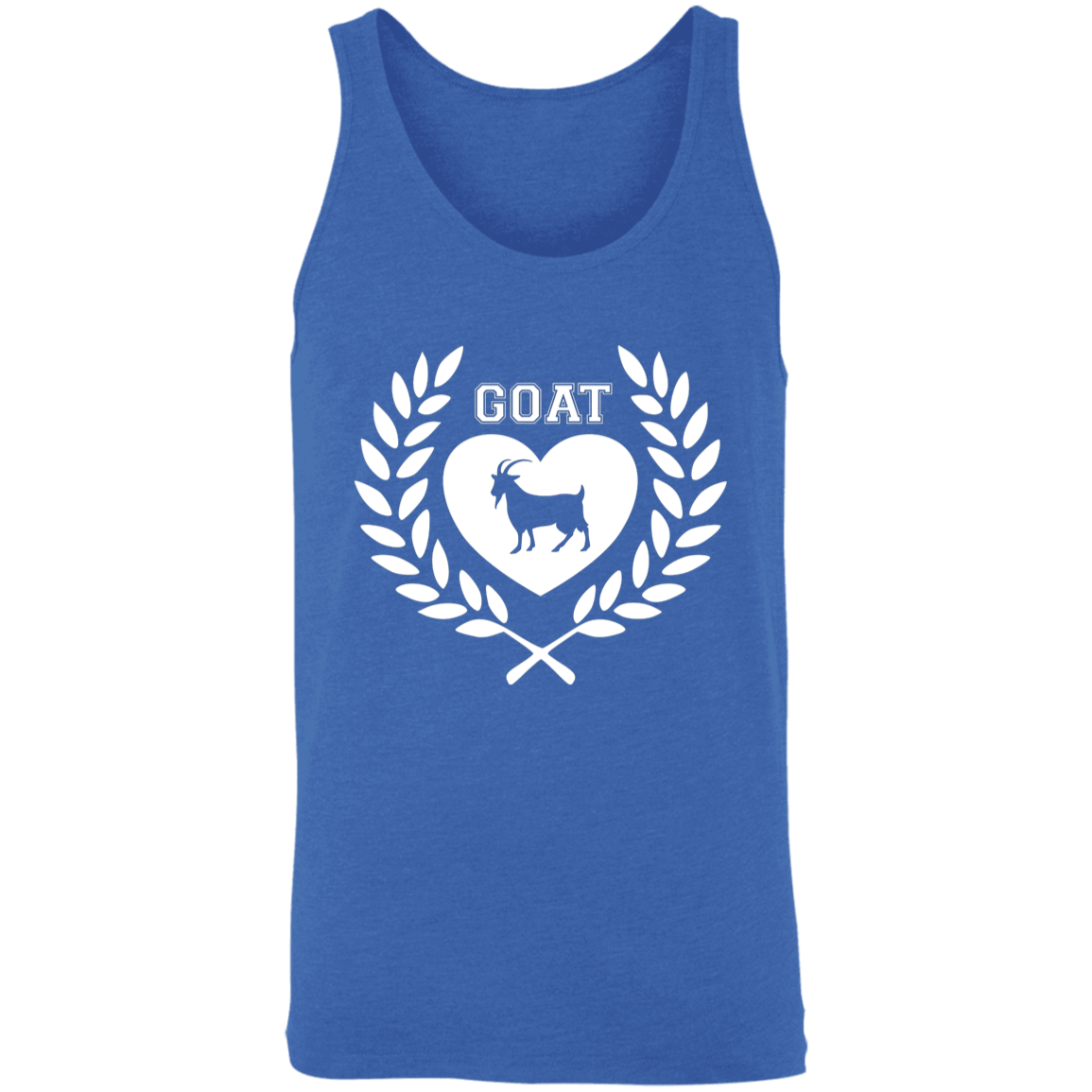 Goat Wreath White Unisex Tank