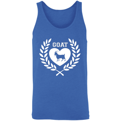Goat Wreath White Unisex Tank