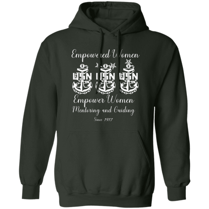 Empowered Women White Design Pullover Hoodie
