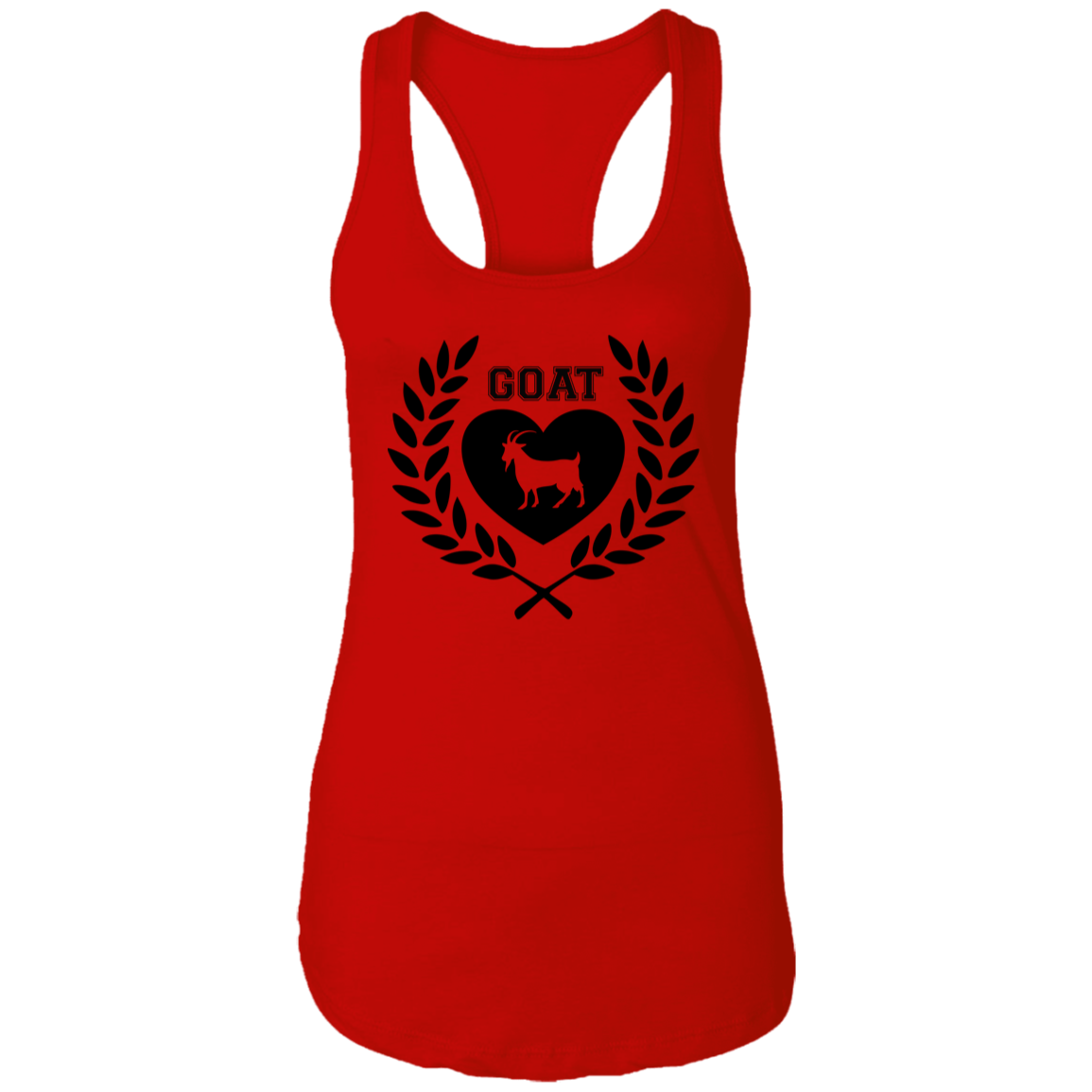 Goat Wreath Ladies Racerback Tank