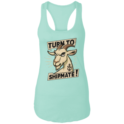 Turn To Shipmate Ladies Racerback Tank