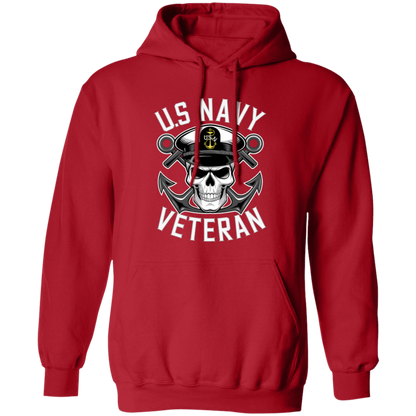 US Navy Veteran Skull Pullover Hoodie