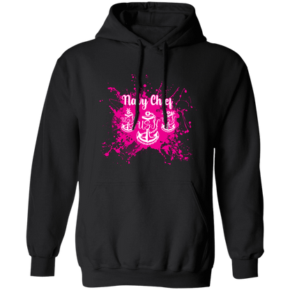 Navy Chief Pink Paint Pullover Hoodie