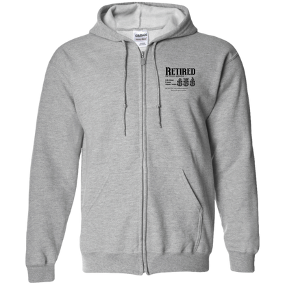 Retired Definition Zip Up Hooded Sweatshirt