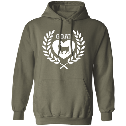 Goat Wreath White Pullover Hoodie