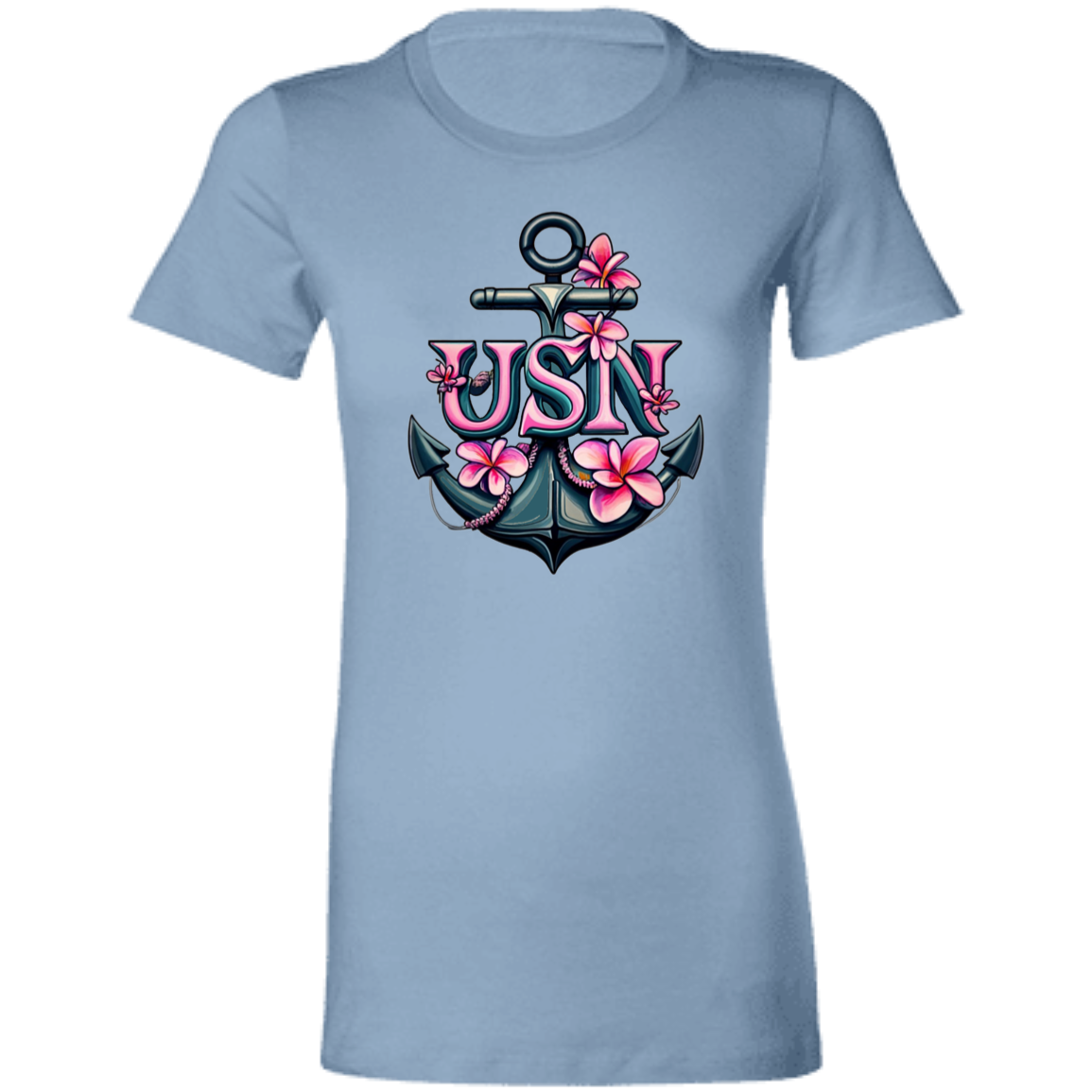 Pink Flower Anchor  Ladies' Favorite T-Shirt