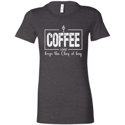 A Coffee a Day White Design Ladies' Favorite T-Shirt