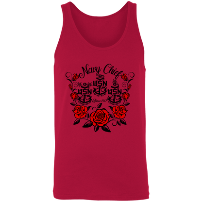 Navy Chief Rose Unisex Tank