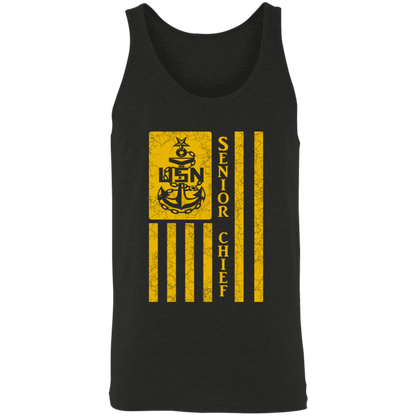 Senior Chief Flag Gold Unisex Tank