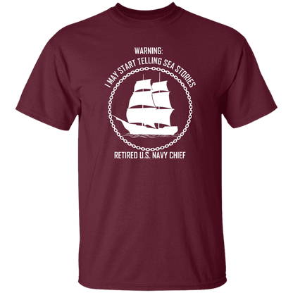 Retired Sea Stories White  5.3 oz. T-Shirt