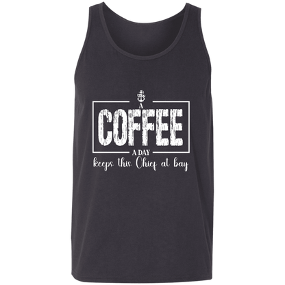 A Coffee a Day White Design Unisex Tank