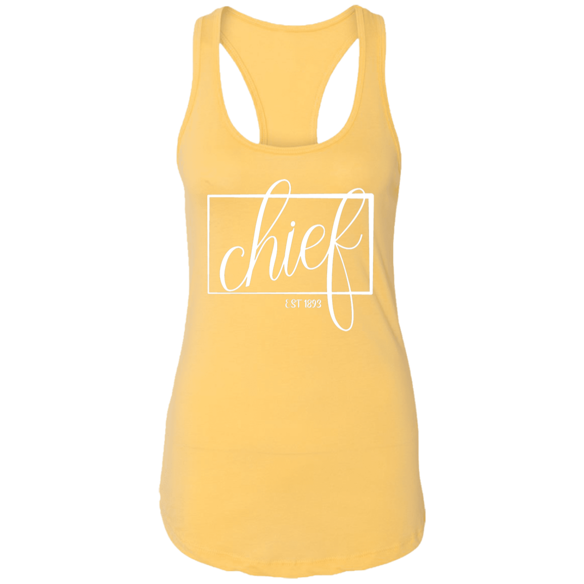 Chief 1893 White Ladies Racerback Tank