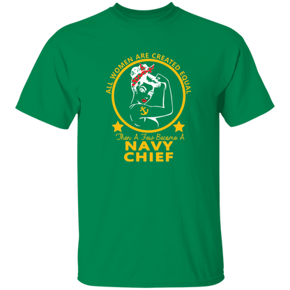 Navy Girl Chief Gold 5.3 oz. T-Shirt