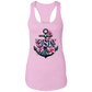 Pink Flower Anchor Ladies Ideal Racerback Tank