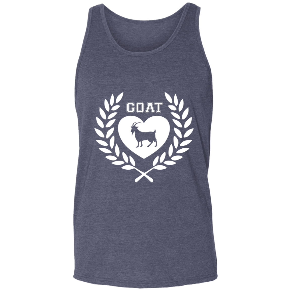 Goat Wreath White Unisex Tank