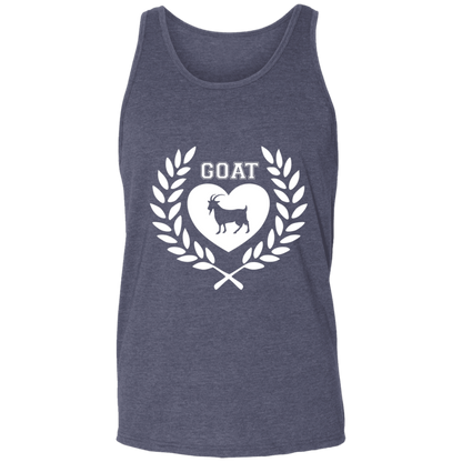 Goat Wreath White Unisex Tank