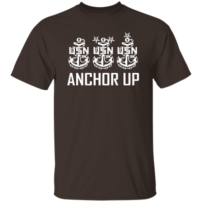 Anchor Up White Design  5.3 oz. T-Shirt
