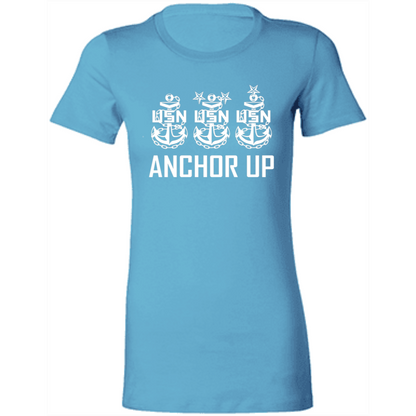 Anchor Up White Design  Ladies' Favorite T-Shirt
