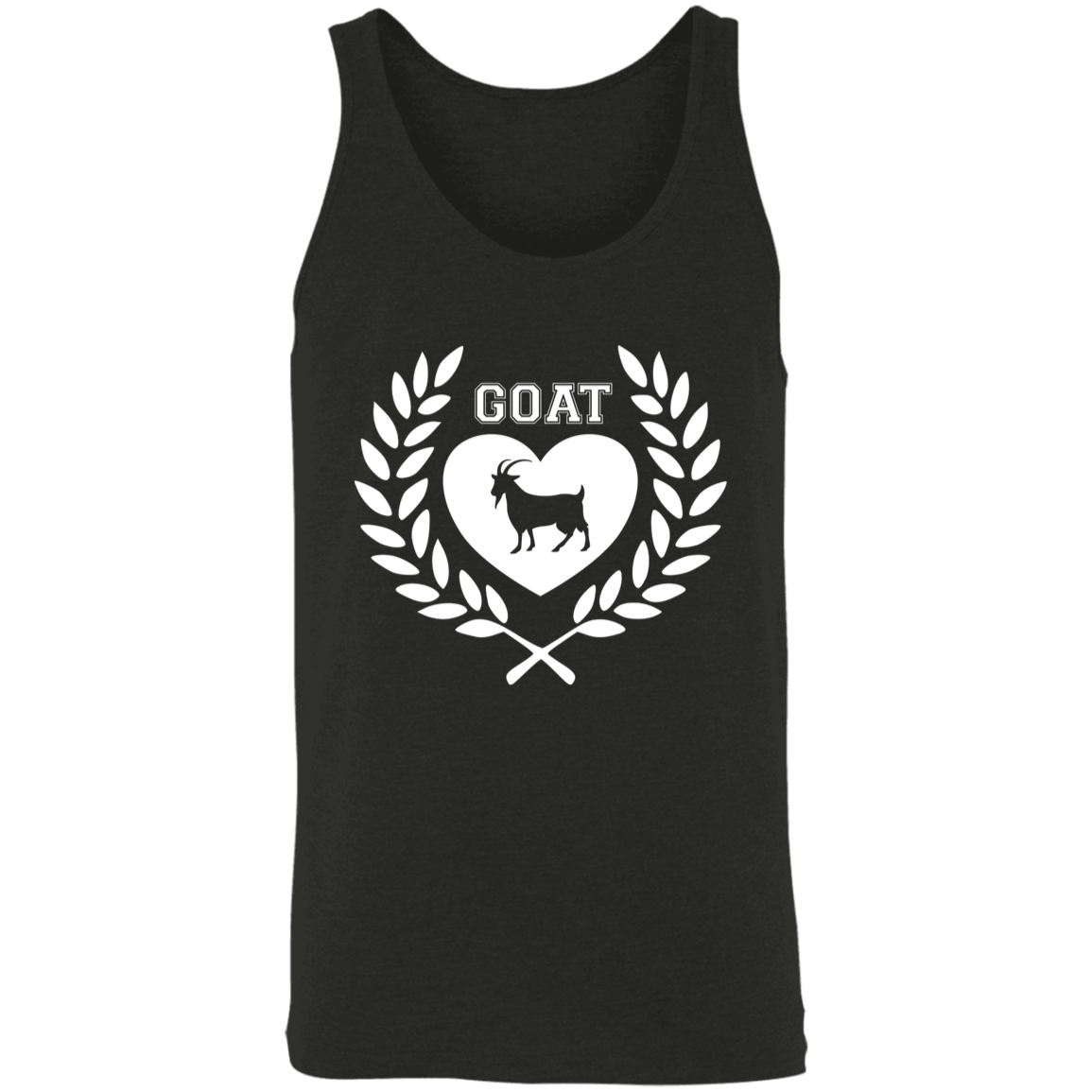 Goat Wreath White Unisex Tank