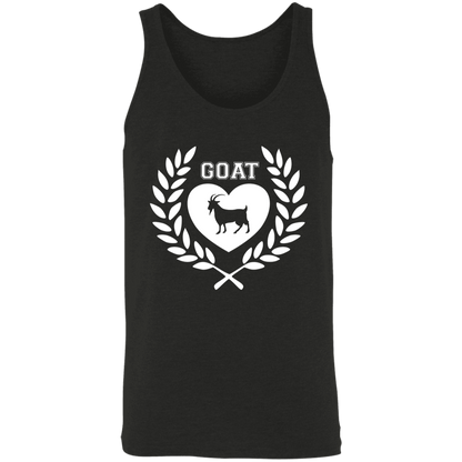 Goat Wreath White Unisex Tank