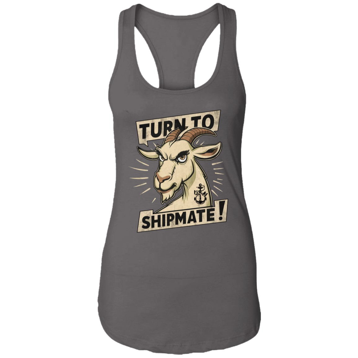 Turn To Shipmate Ladies Racerback Tank